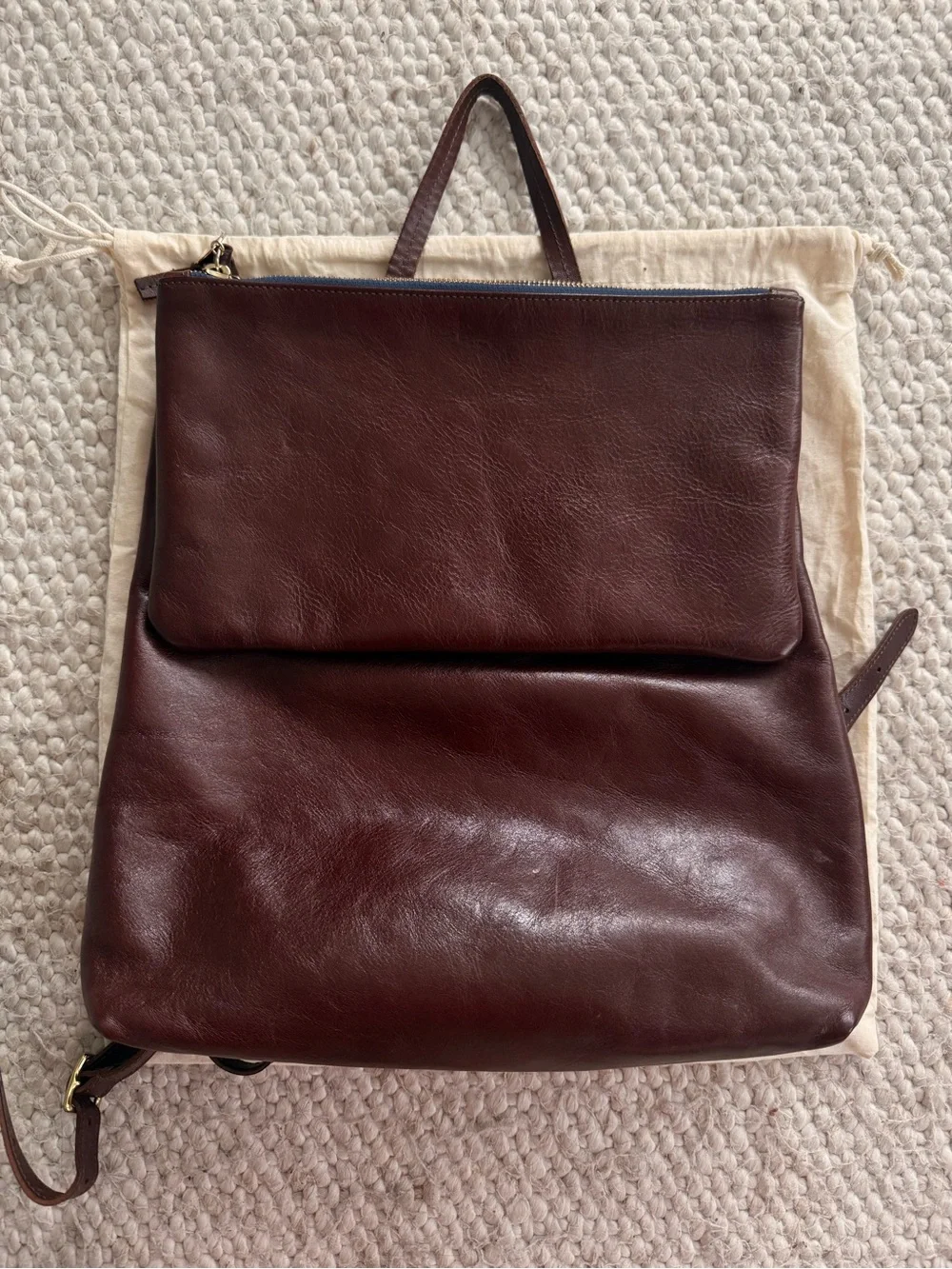 Clare V. Agnes Backpack in Plum